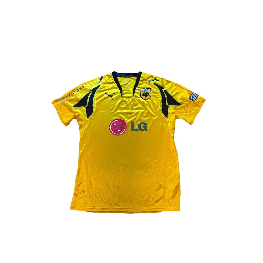AEK Athens Home football shirt 2008 - 2009 Jersey Puma L Rare